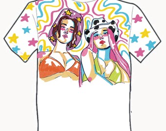 What Makes Us Girls Hand Painted Shirt