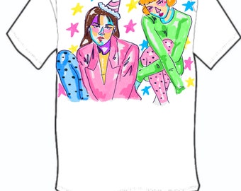 Birthday Party at the Skating Rink Hand Painted Shirt
