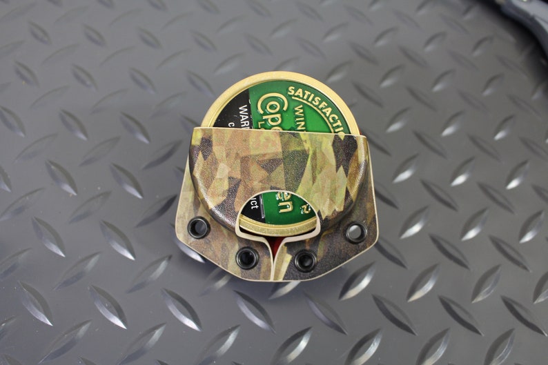 Custom Dip Can Holster, Copenhagen holster, Skoal holster, Kodiak holster, smokeless tobacco holster, dip holder, chewing tobacco holster image 4