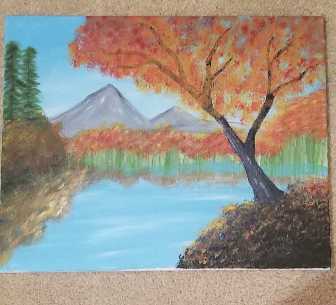 Hand Painted Mountain and Lake Scenery - Etsy