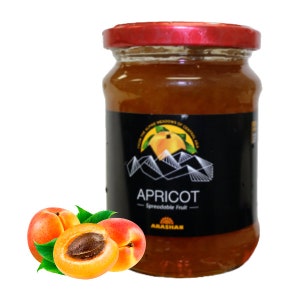 100% Pure Apricot Jam Delicious with No Added Flavoring, Colors, Preservatives. Rich Taste with Perfect Sweetness for Breakfast, Toasts image 1