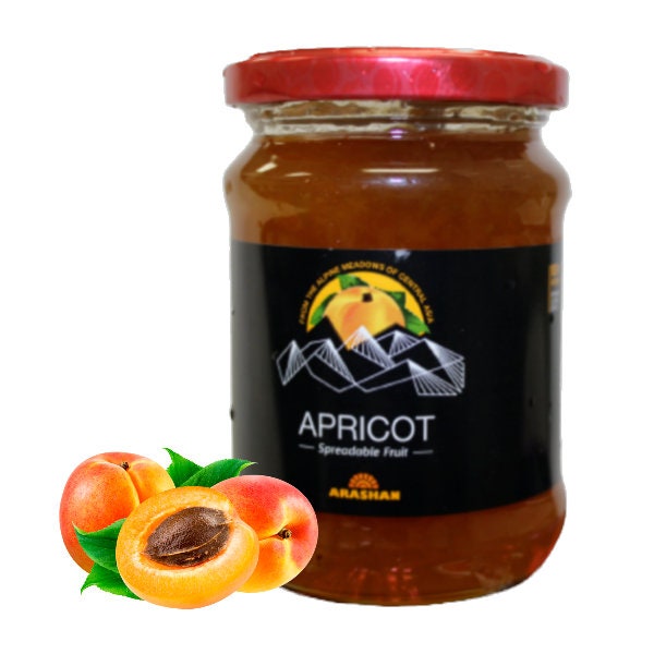 100% Pure Apricot Jam - Delicious with No Added Flavoring, Colors, Preservatives. Rich Taste with Perfect Sweetness for Breakfast, Toasts