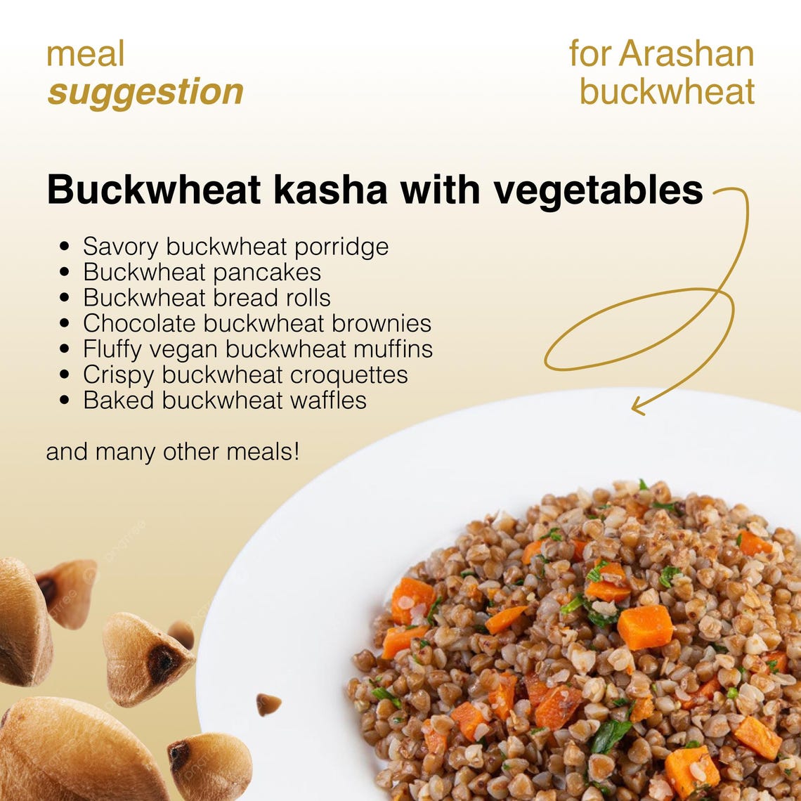 Arashan Whole Buckwheat - 800g (1.76 Lbs) | Hulled Groats | Gluten-free ...