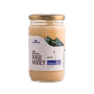 Arashan White Honey – Raw Unfiltered Honey, Organic (15.87 Oz)| Wildflower/Clover Honey From The “Mountains Of Heaven” (Tien Shan, KGZ)