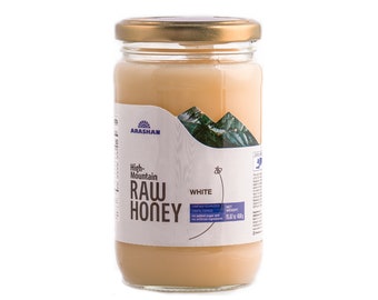 Arashan White Honey – Raw Unfiltered Honey, Organic (15.87 Oz)| Wildflower/Clover Honey From The “Mountains Of Heaven” (Tien Shan, KGZ)
