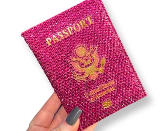 Crystal Bling Passport Cover Rhinestone Cover