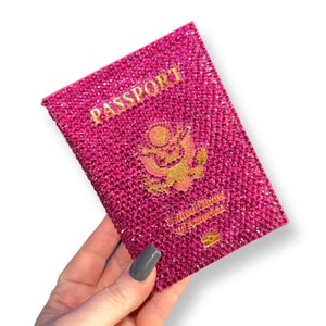 Crystal Bling Passport Cover Rhinestone Cover
