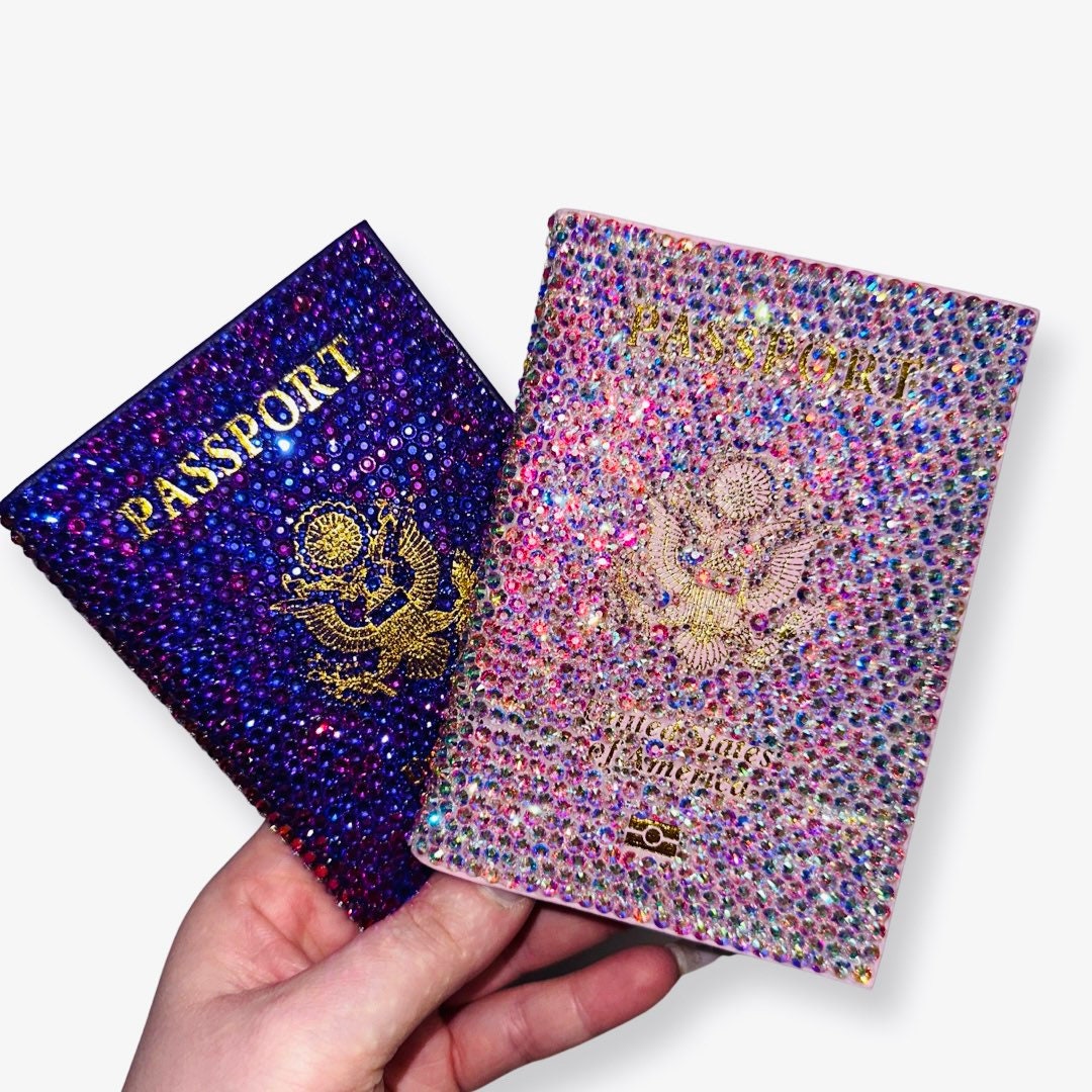 The Bling Stores Personalized Custom Couple Passport Cover Genuine PU  Leather Passport Cover Combo/Couple Combo Set of Passport Cover/Name  Crafted/Unique Design Passport Cover : .in: Bags, Wallets and Luggage