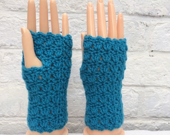 Guantes sin dedos para escritores, calentadores de brazos tejidos para el amigo secreto, accesorios de crochet, ideas para regalos de Navidad, calentadores de muñecas para mujeres.