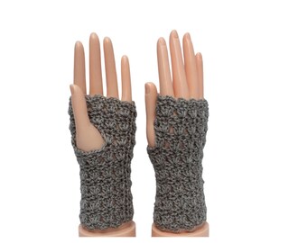 Fingerless Gloves For Her, Crochet Arm Warmers, Birthday Present, Vegan Knit Warmers Grandma Gift, Wrist Warmers Christmas Gift Ideas