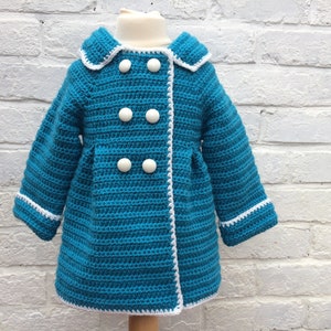 Trench coat goddaughter gifts, crochet cardigan first birthday gift, military jacket baby girl gift, princess coat granddaughter gifts