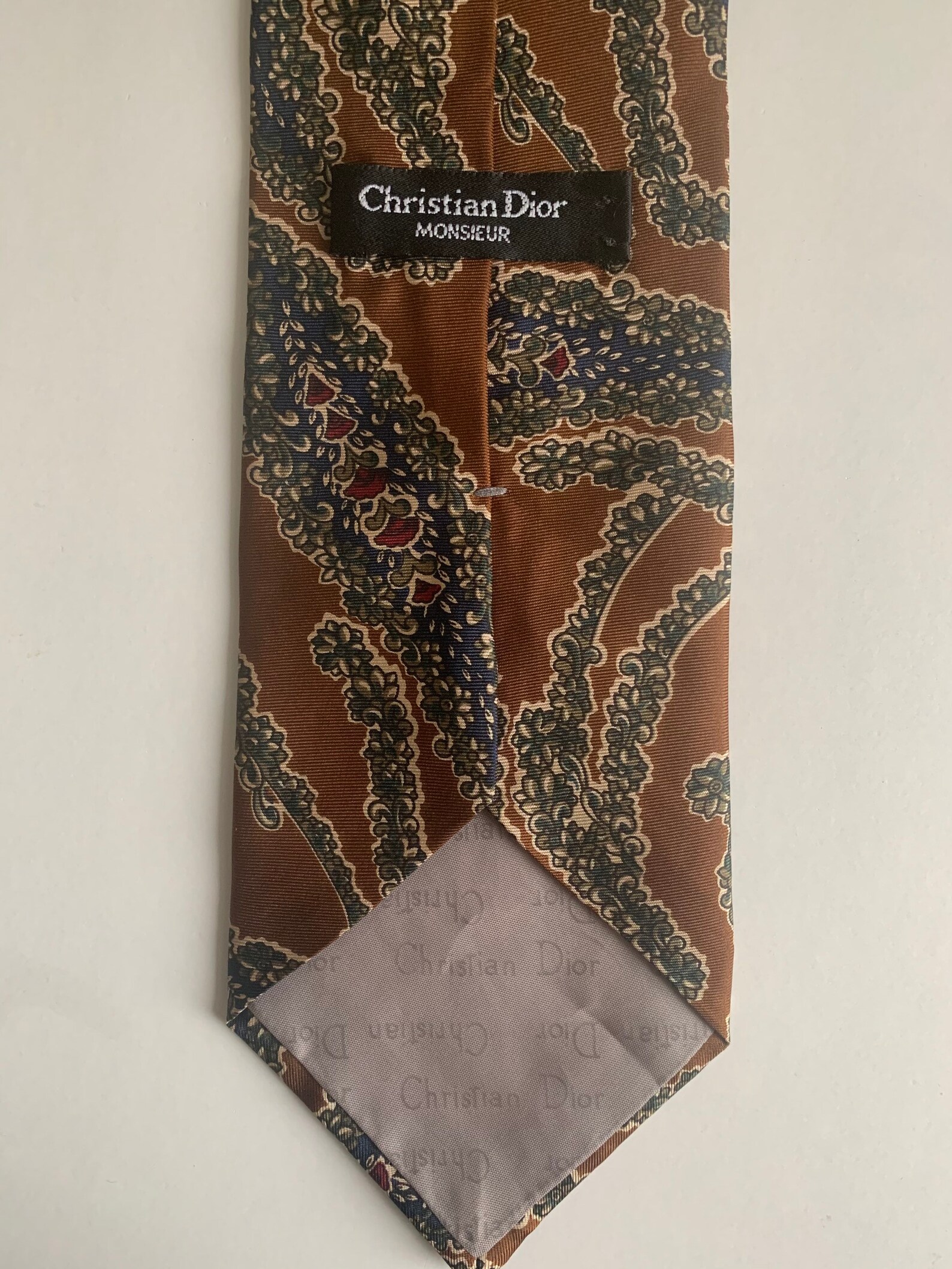 Vintage Christian Dior Retro Print Neck Tie - Etsy
