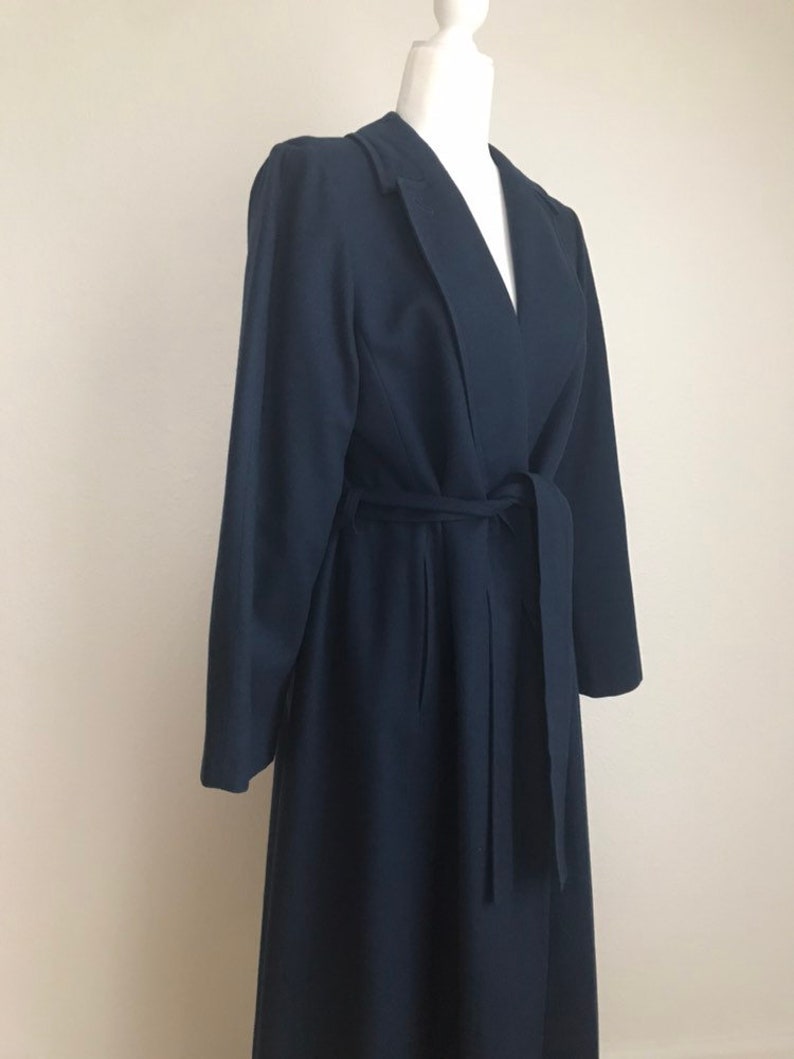 Vintage Pendelton Long Dress Coat Navy Blue Winter | Etsy