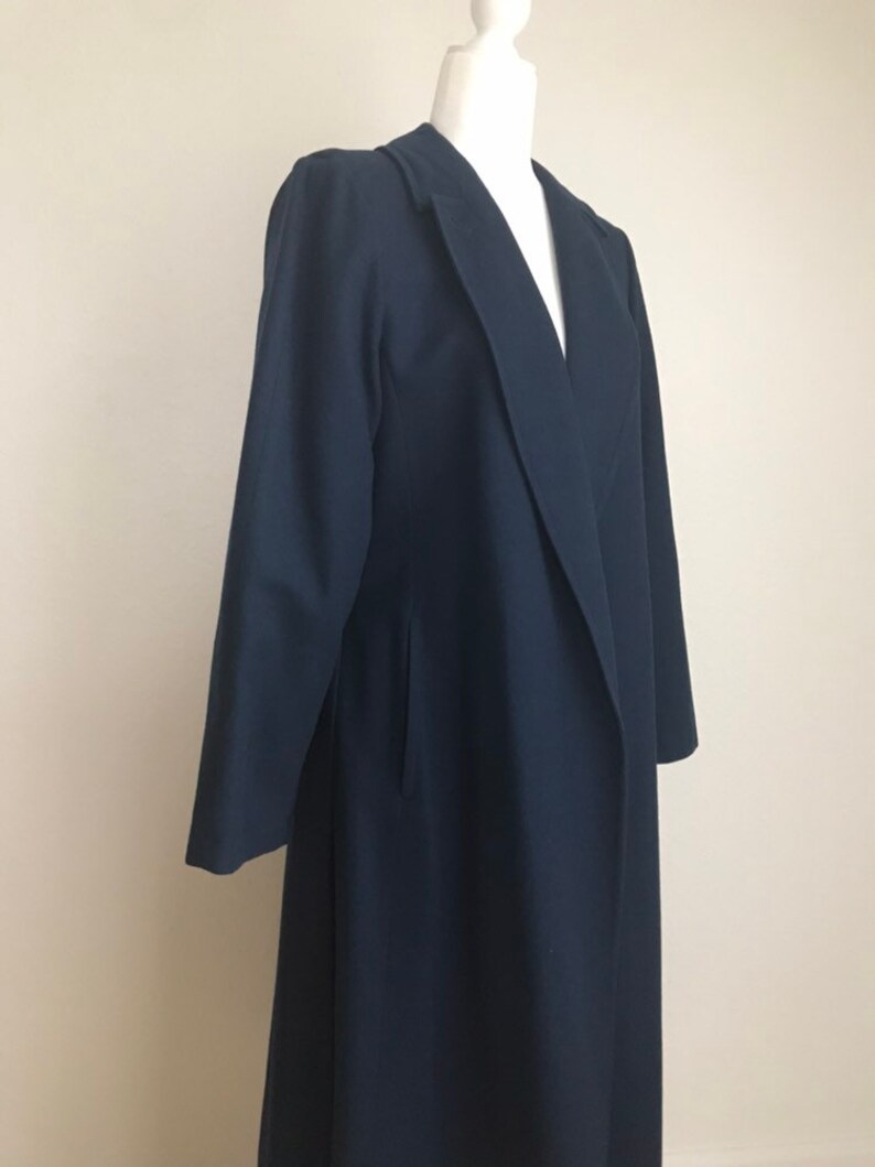 Vintage Pendelton Long Dress Coat Navy Blue Winter | Etsy