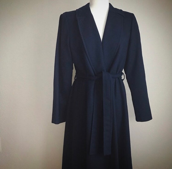 Vintage Pendelton Long Dress Coat Navy Blue Winter | Etsy