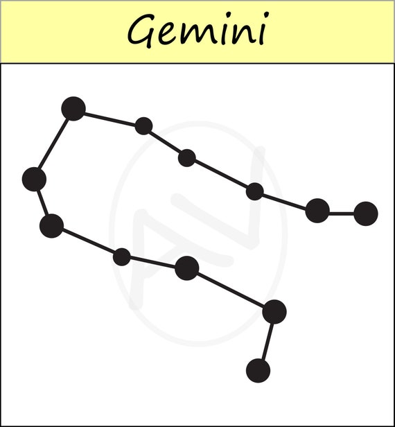 Gemini Constellation SVG Download Cricut Download Stars Etsy