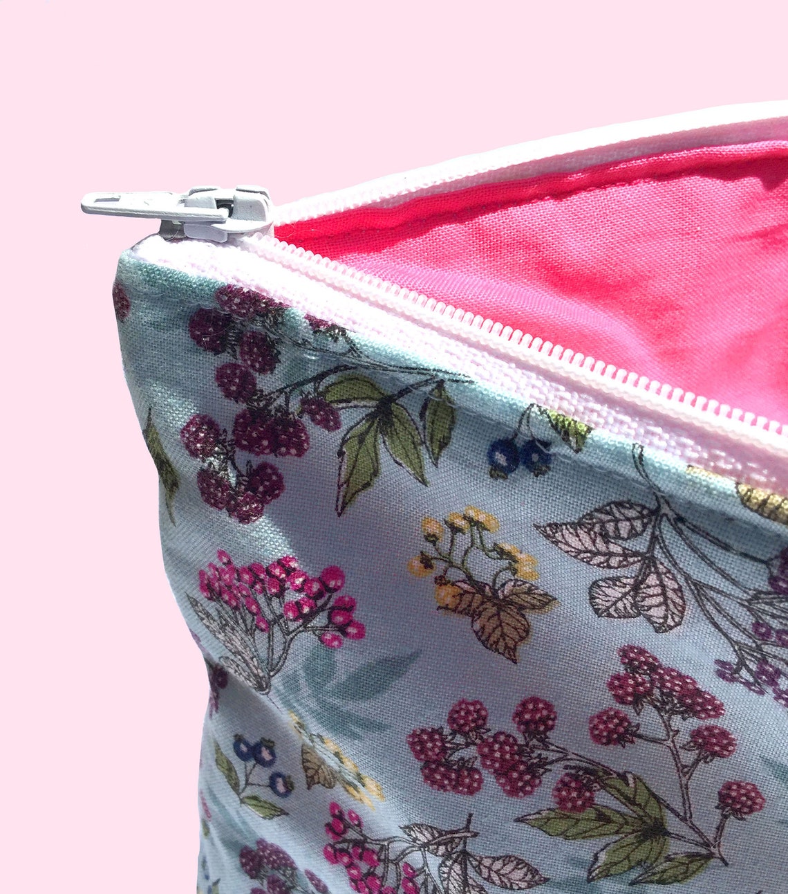 Handmade Berry Print Washbag/cosmetic Bag/toiletry Bag/travel Etsy