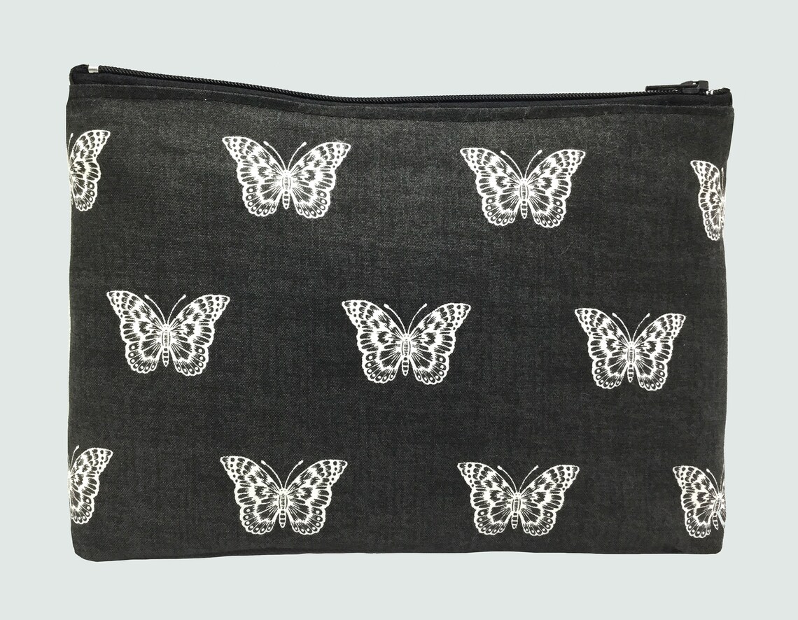 Handmade Butterfly Print Cosmetic Bag/make Up/handbag - Etsy