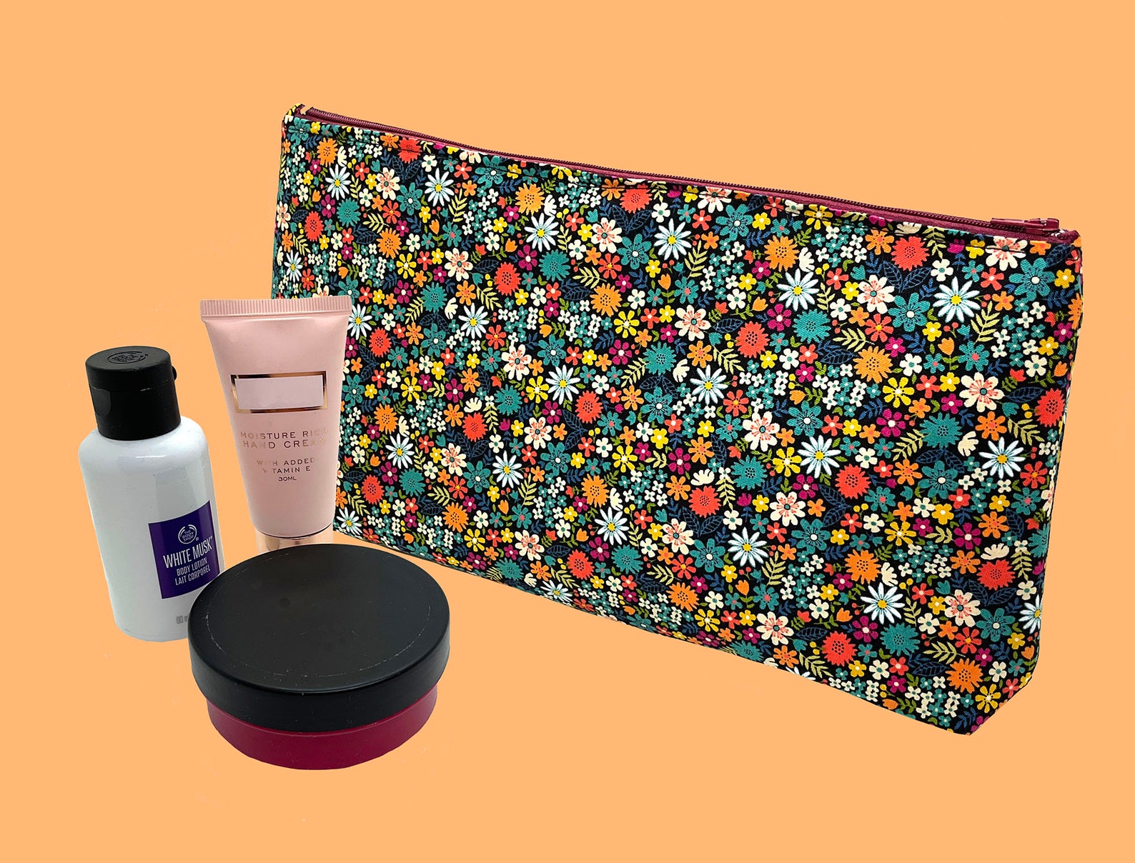 Handmade Floral Ditsy Print Wash Bag/toiletry Bag/travel Pouch/perfect