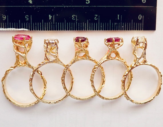 Diamond & Ruby "5 Ring Set", 18K, "Bohemian Beatn… - image 6