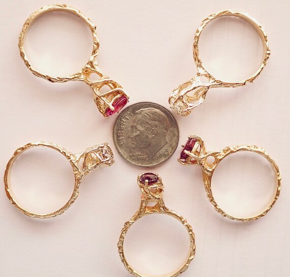 Diamond & Ruby "5 Ring Set", 18K, "Bohemian Beatn… - image 7