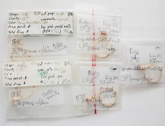 Diamond & Ruby "5 Ring Set", 18K, "Bohemian Beatn… - image 9