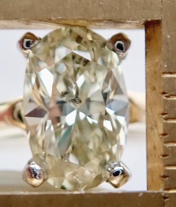 Diamond Oval .83ct. Solitaire Ring - 18K - image 4