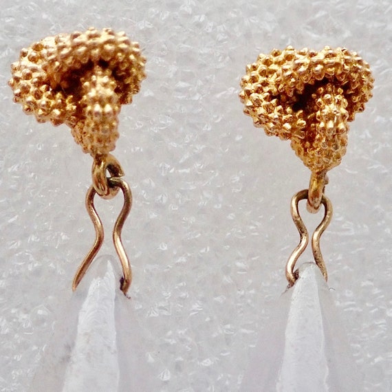 Jadeite, White Briolette Earrings & 14K Gold - image 3