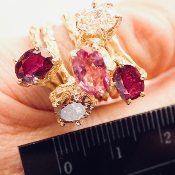 Diamond & Ruby "5 Ring Set", 18K, "Bohemian Beatn… - image 2
