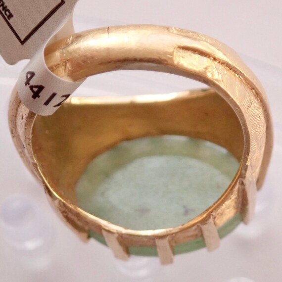 JADEITE Ring 8ct. Deco Style (Natural Untreated Jadeite) w/Certificate View 5
