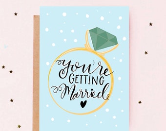 greeting card / engagement / cards / ring / wedding / engaged / special occasion / wedding planning / unique / celebration / couples