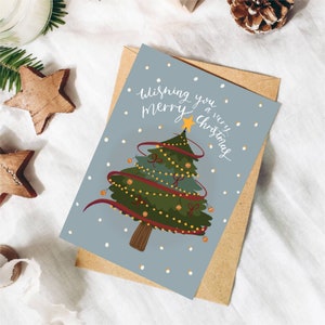 Weihnachten / Grußkarte / Weihnachten / Tannenbaum / Geschenke / Grün / Jahreszeitliche Karte / Kunstwerk / Karten zu Weihnachten / Weihnachtszeit / versandkostenfrei