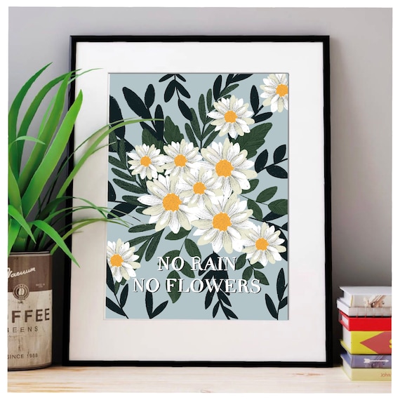 Flowers / prints / Art / daisies / A4 / A5 / gift / for her / bedroom / art / artwork / floral / digital / illustration / wildflower / love