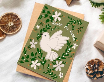 Christmas / greeting card / merry christmas / gifts / tree / seasonal card / artwork / cards for Christmas / snowy / free postage