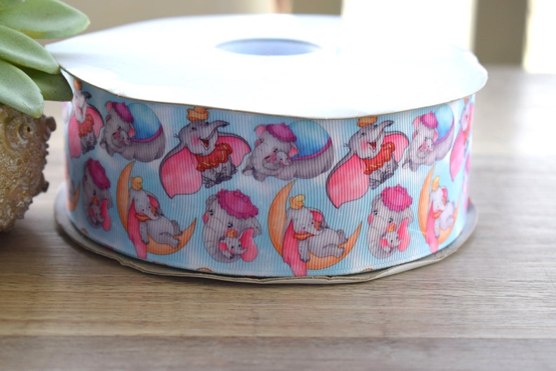 Pink Elephant Ribbon Dumbo Elephant Grosgrain Ribbon, Elephant Circus Party Ribbon || 3 ...