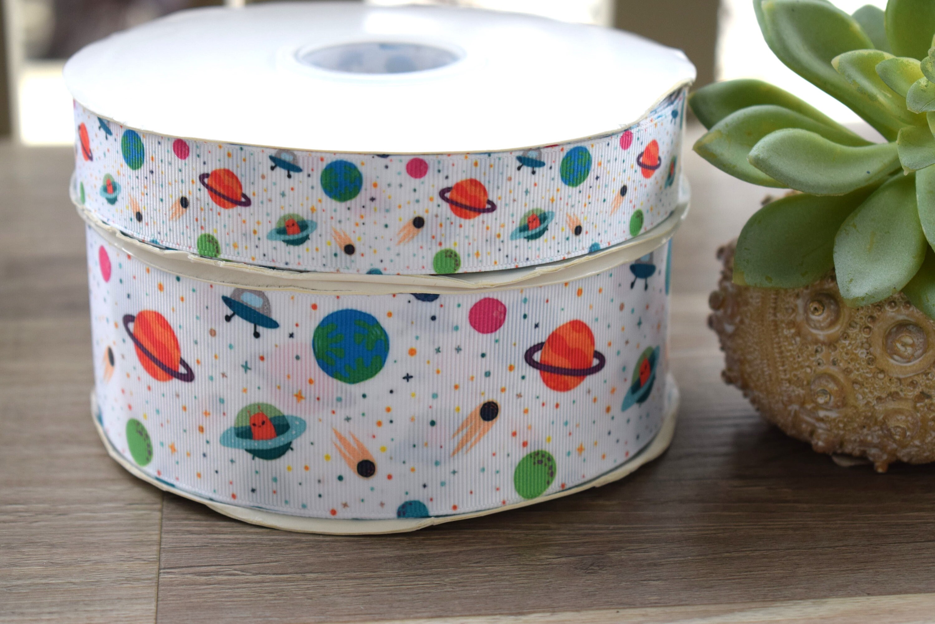Solar System Ribbon, Planet Outer Space Ribbon, Planets Printed ...