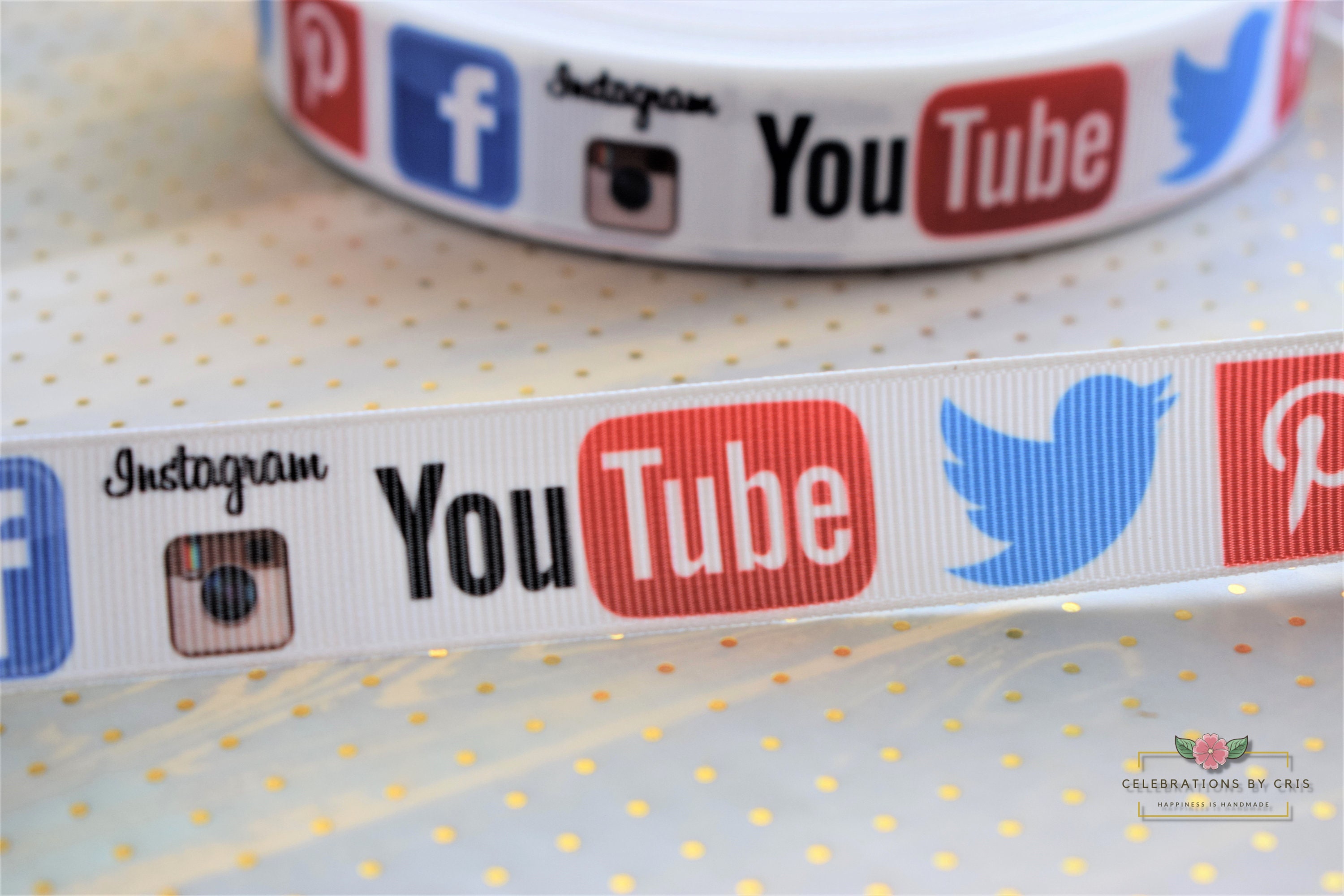 Social Media Ribons Social Media Ribbon, Social Media Ribbon, Youtube Ribbon, Instagram ...