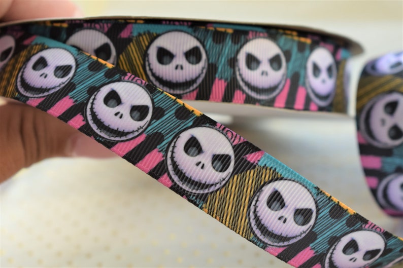 Jack Face Ribbon Nightmare Before Christmas Halloween Etsy