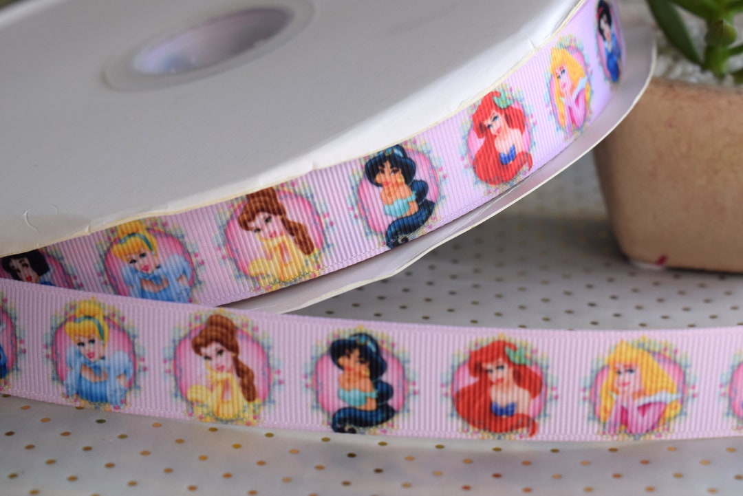 Princess Satin Ribbon, Pink Girl Crown Ribbon, Pink Princess Crown ...