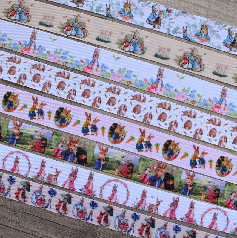 Peter Rabbit Grosgrain Ribbon, Rabbit Party Baby Shower, Birthday Gift ...