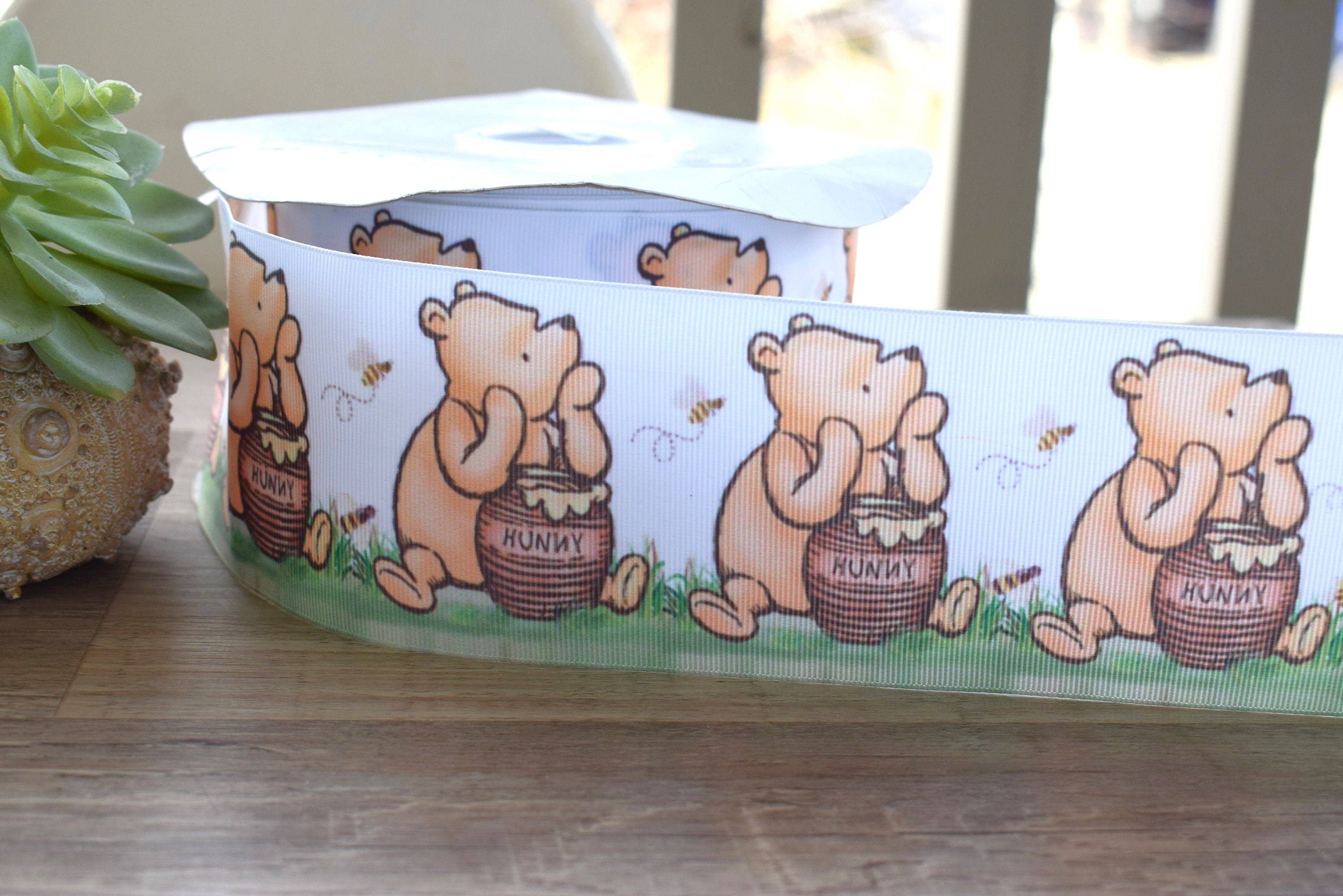 Classic Winnie the Pooh Grosgrain Ribbon, Party - Baby Shower Ribbon ...
