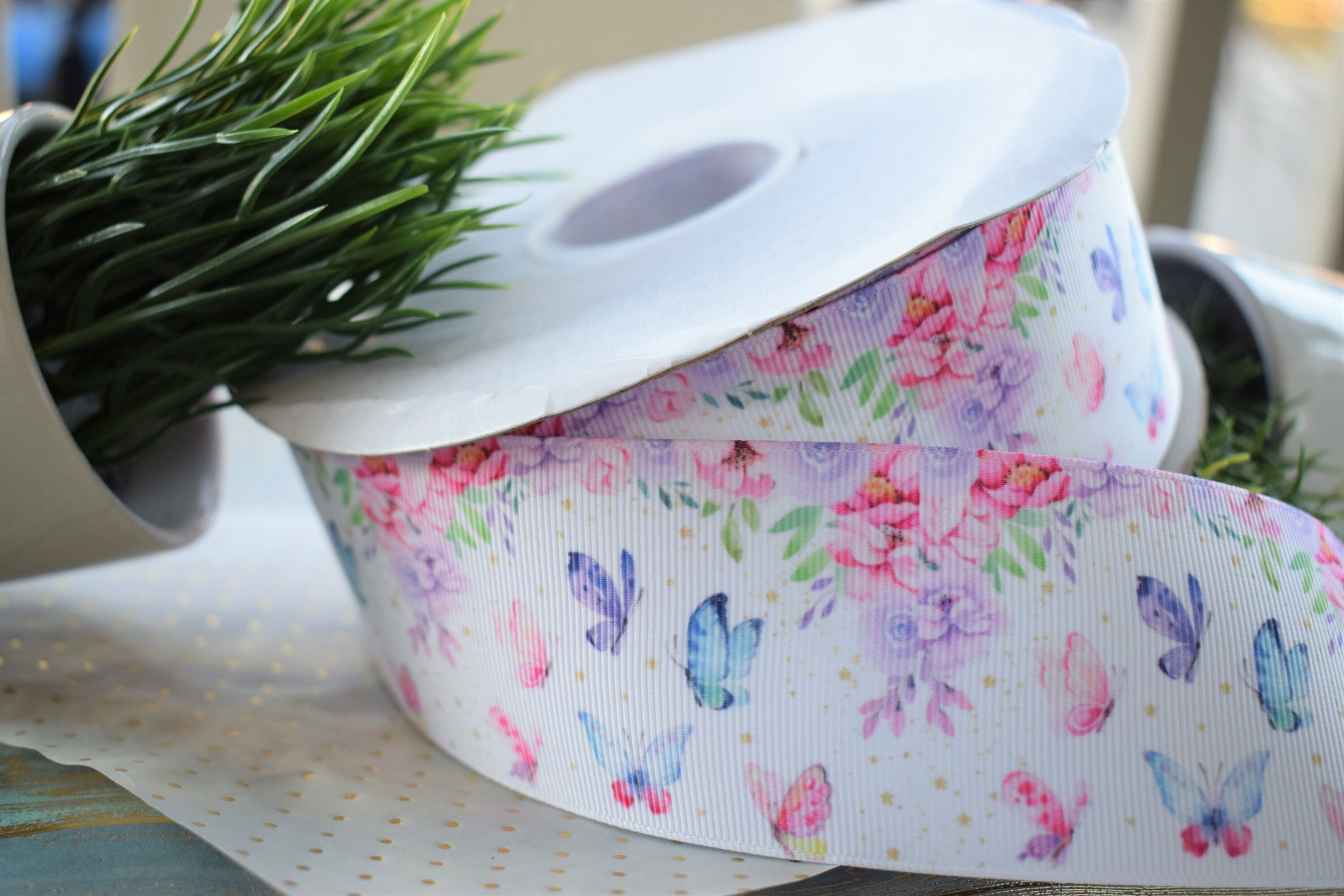 Butterfly Ribbon Pink Butterfly Butterfly Butterfly Ribbon - Etsy