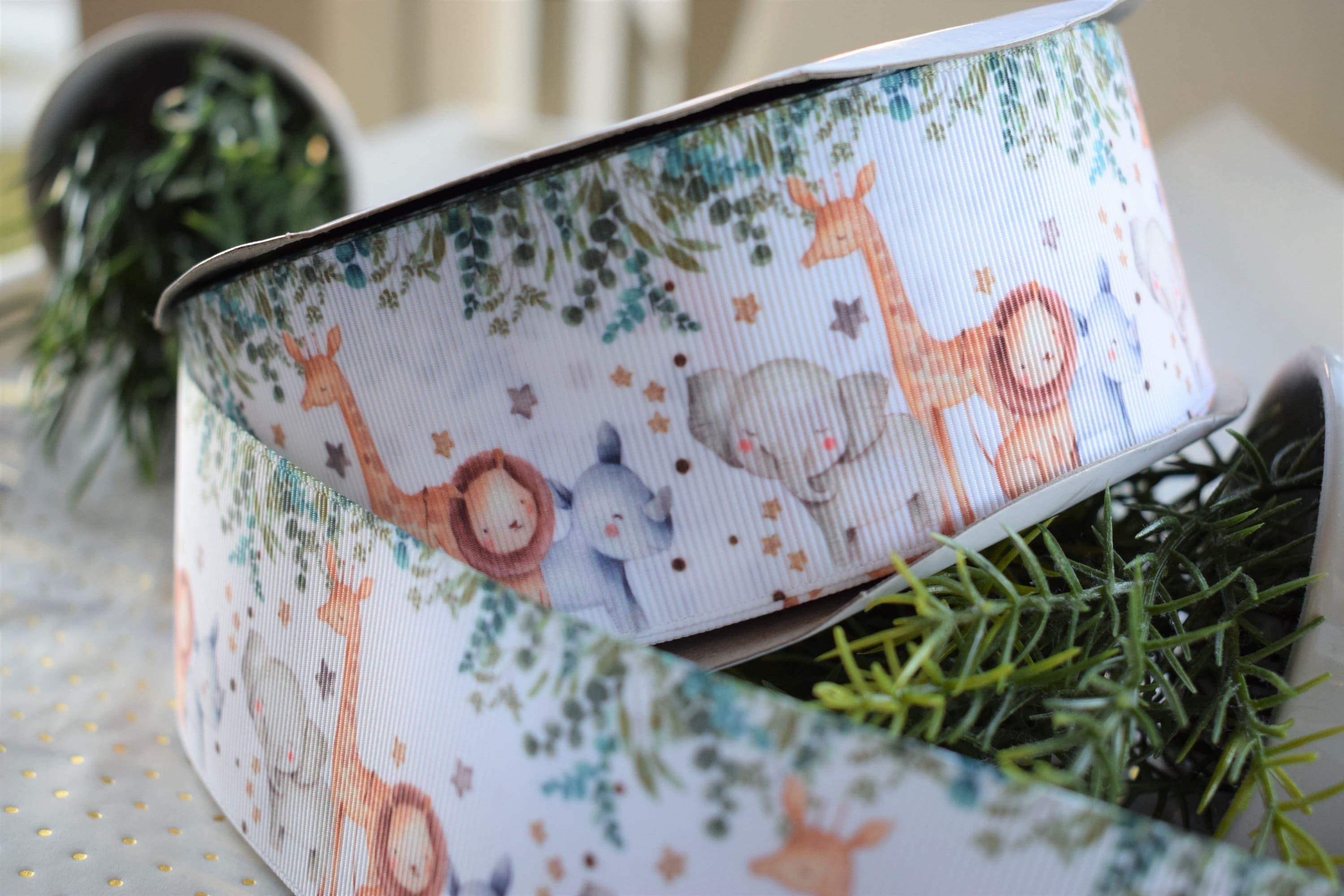 Jungle Safari Ribbon, Safari Baby Shower, Safari Jungle Monkey Giraffe ...