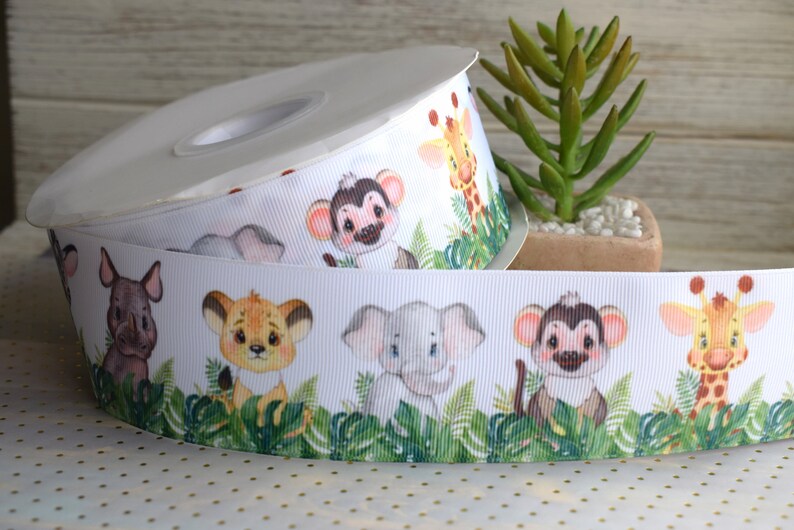 Baby Jungle Animal Safari Ribbon Diaper Cake Ribbon Boy Baby - Etsy