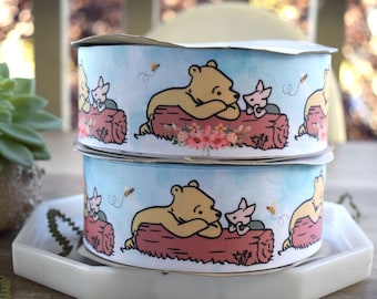 Classic Winnie The Pooh Grosgrain Ribbon, Party - Baby Shower Ribbon || 3 Yards of Ribbon - 1" (25mm) / 2" (50mm)