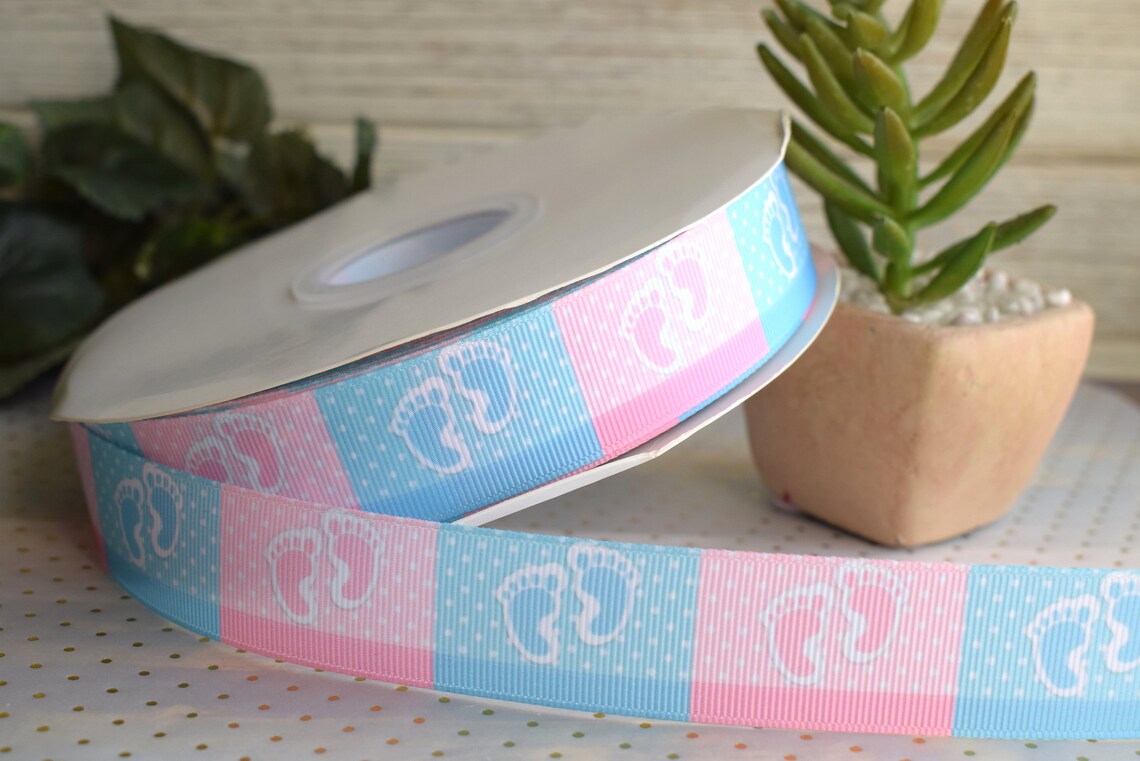 Baby Gender Reveal Ribbon Gender Reveal Ribbon Blue Baby Etsy