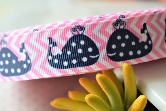 Pink Whale Ribbon Whale Girl Ribbon Sea Ribbon Sea Whale | Etsy