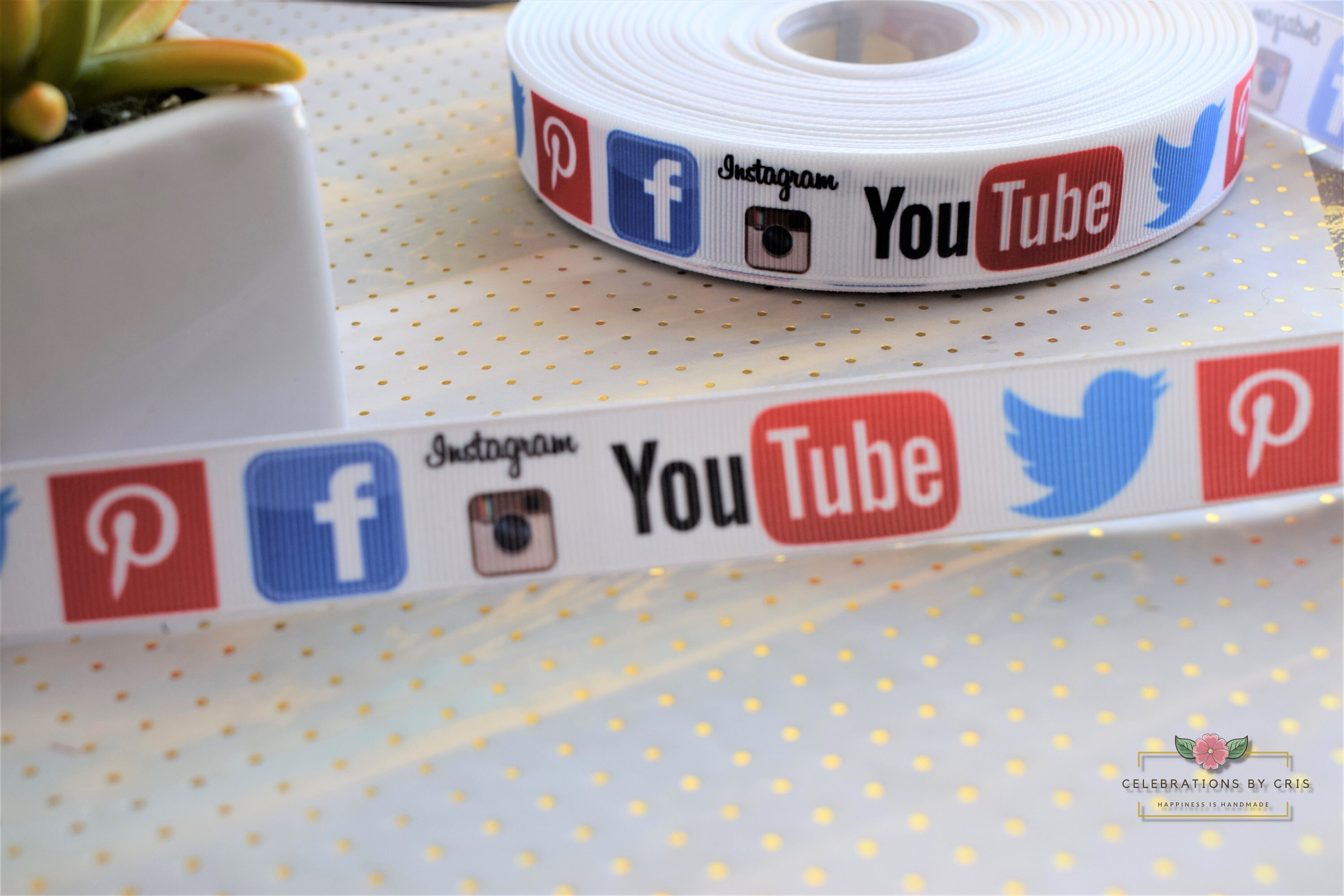 Social Media Ribons Social Media Ribbon, Social Media Ribbon, Youtube Ribbon, Instagram ...