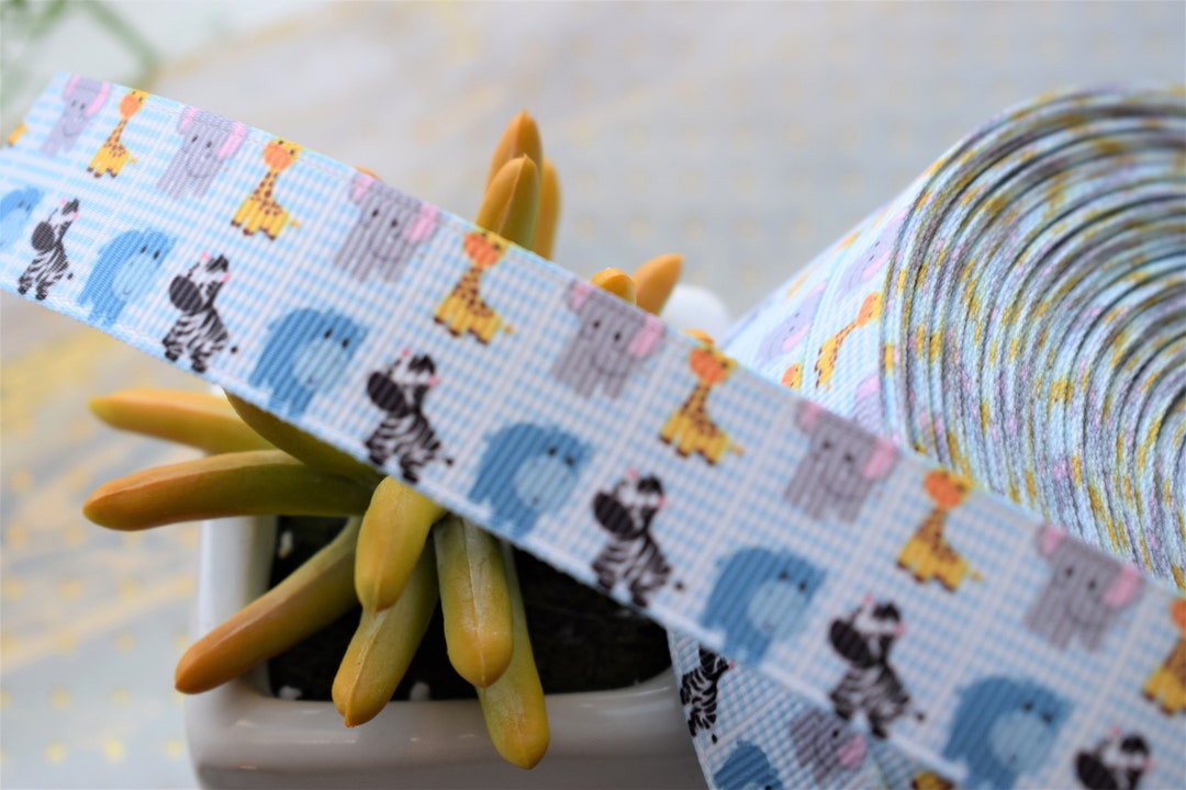 Safari Ribbon, Boy Baby Safari Ribbon, Safari Jungle Monkey Giraffe ...