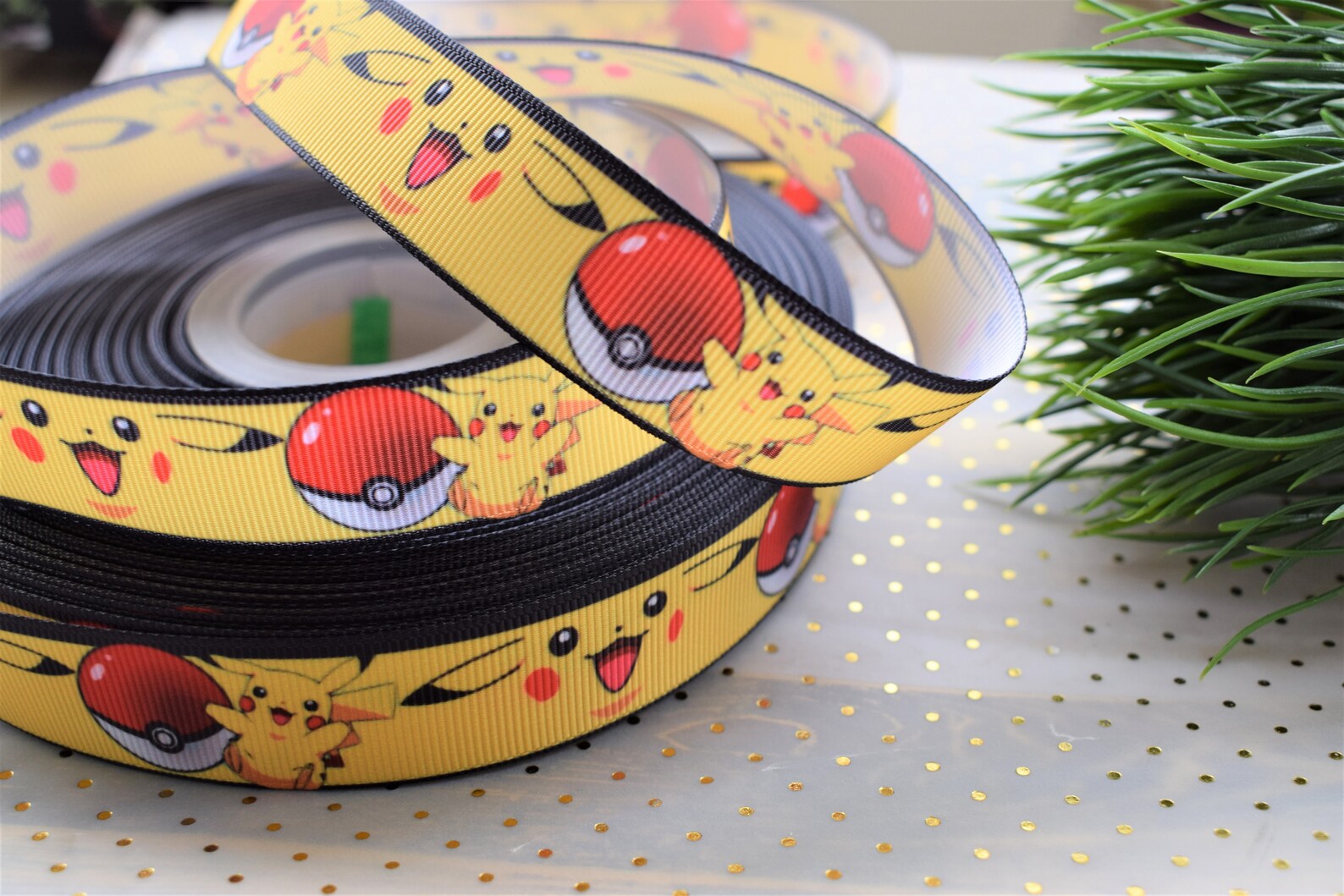 Pikachu Ribbon Pikachu Ribbon Pokemon Grosgrain Ribbon Etsy